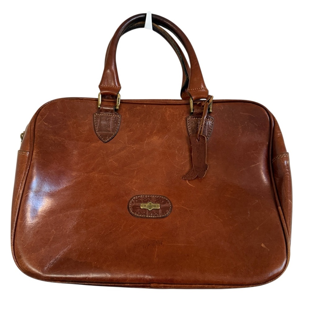 Classic Brown Leather Crossbody Satchel